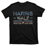 Harris Tim Walz 2024 Aged Stripes Kamala Harris Waltz 2024 T-Shirt