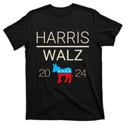 Harris Walz 2024 President American Flag Campaign T-Shirt