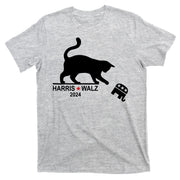 Harris Waltz 2024 Anti Trump Funny Cat T-Shirt