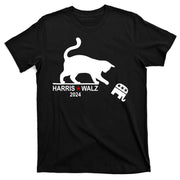 Harris Waltz 2024 Anti Trump Funny Cat T-Shirt