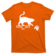 Harris Waltz 2024 Anti Trump Funny Cat T-Shirt