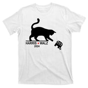 Harris Waltz 2024 Anti Trump Funny Cat T-Shirt