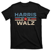 Harris Walz 2024 Retro Button Election For Democrats Waltz T-Shirt
