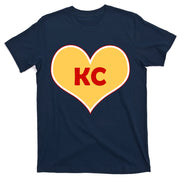 I Love Kansas City KC Football Heart T-Shirt