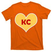 I Love Kansas City KC Football Heart T-Shirt