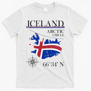 Iceland  Arctic Circle  Polar North Island Icelandic Flag T-Shirt