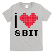 I Love Heart 8 Bit Retro Gamer Gaming T-Shirt