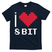 I Love Heart 8 Bit Retro Gamer Gaming T-Shirt
