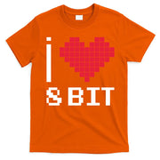 I Love Heart 8 Bit Retro Gamer Gaming T-Shirt