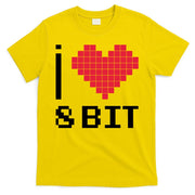 I Love Heart 8 Bit Retro Gamer Gaming T-Shirt
