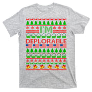 I'm Deplorable Donald Trump Ugly Christmas Sweater Design T-Shirt