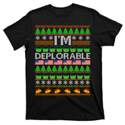 I'm Deplorable Donald Trump Ugly Christmas Sweater Design T-Shirt