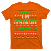 I'm Deplorable Donald Trump Ugly Christmas Sweater Design T-Shirt