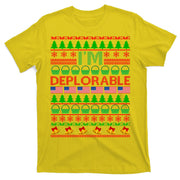 I'm Deplorable Donald Trump Ugly Christmas Sweater Design T-Shirt