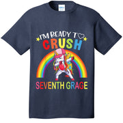I'm Ready To Crush 7th Grade Dabbing Unicorn Back To School T-Shirt
