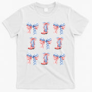 July 4th Coquette Bow America Retro T-Shirt