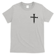 Jesus Christ 3 Nails Cross Christian Hope Faith Love Embroidered Embroidered T-Shirt