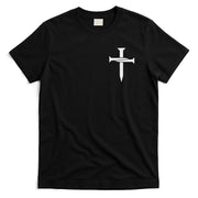 Jesus Christ 3 Nails Cross Christian Hope Faith Love Embroidered Embroidered T-Shirt