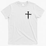 Jesus Christ 3 Nails Cross Christian Hope Faith Love Embroidered Embroidered T-Shirt