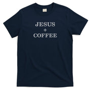 Jesus + Coffee Plus Christian Faith Love Of God And Caffeine Embroidered  Embroidered T-Shirt