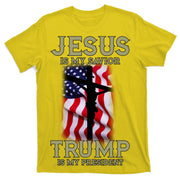 Jesus Is My Savior Trump Is My President American Cross T-Shirt