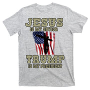 Jesus Is My Savior Trump Is My President Patriotic Flag T-Shirt