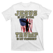 Jesus Is My Savior Trump Is My President Patriotic Flag T-Shirt
