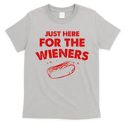 Just Here For The Wieners Funny Hot Dog 4th Of July American T-Shirt