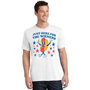 Just Here For The Wieners Funny Hot Dog 4th Of July T-Shirt