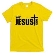 Jesus Is King Simple Crown Logo T-Shirt