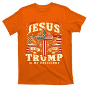 Jesus Is My Savior Donald Trump Is My President Usa Christian Flag T-Shirt