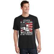 Jesus Is My Savior Welding Christian Weld American Flag T-Shirt