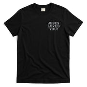 Jesus Loves You Christian Hope Faith Charity Embroidered Embroidered T-Shirt