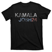 Kamala And Josh 2024 Minimalist Grunge Type Josh Kamala 2024 T-Shirt