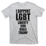 LGBT Liberty Gun Bible Trump T-Shirt