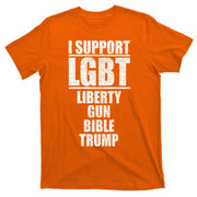 LGBT Liberty Gun Bible Trump T-Shirt