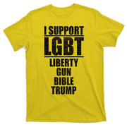LGBT Liberty Gun Bible Trump T-Shirt