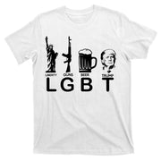 LGBT Liberty Guns Beer Pro Donald Trump T-Shirt