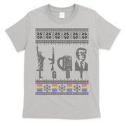 LGBT Liberty Guns Beer Trump Support Ugly Christmas T-Shirt