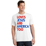 Loves Jesus And America Too Vintage T-Shirt