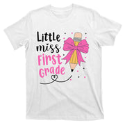 Little Miss First Grade Back To School Rainbow T-Shirt