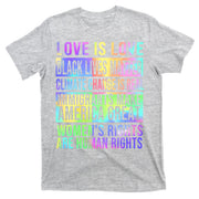 Love Is Love Black Lives Matter T-Shirt