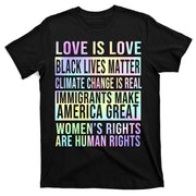 Love Is Love Black Lives Matter T-Shirt