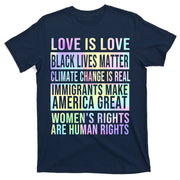 Love Is Love Black Lives Matter T-Shirt