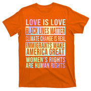 Love Is Love Black Lives Matter T-Shirt