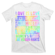 Love Is Love Black Lives Matter T-Shirt