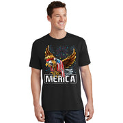 Merica Bald Eagle Mullet 4th of July American Flag Patriotic T-Shirt