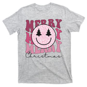 Merry Christmas Retro Leopard Smile T-Shirt