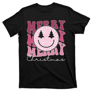 Merry Christmas Retro Leopard Smile T-Shirt