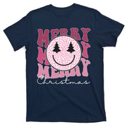 Merry Christmas Retro Leopard Smile T-Shirt
